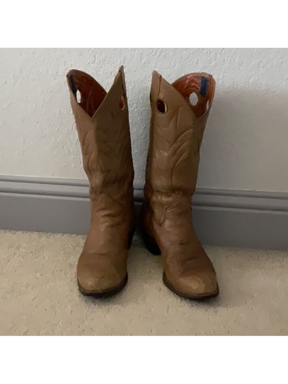 Vintage/rare The Sanders boot makers hand crafted in Mexico Tan Leather